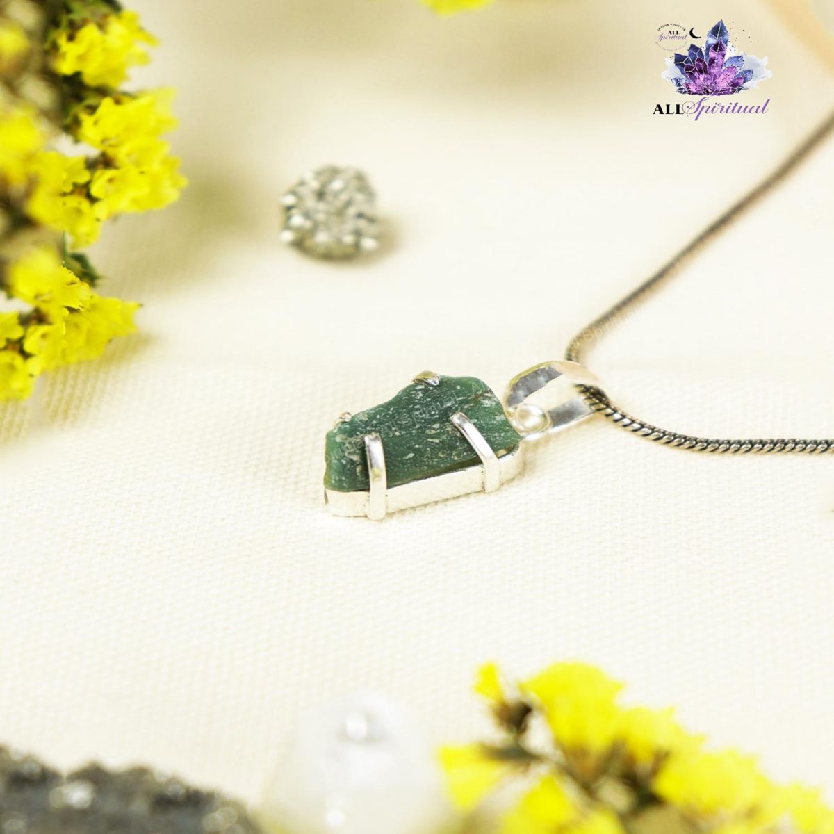 Natural Emerald Silver Pendents ( True Nobility Rich Green Precious Gemstone)