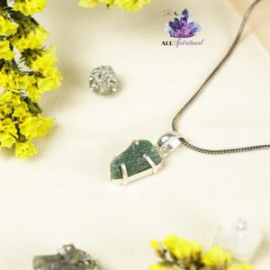 Natural Emerald Silver Pendents ( True Nobility Rich Green Precious Gemstone)