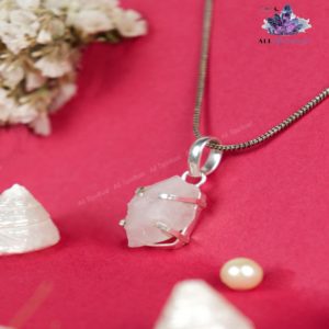 Rose Quartz Silver Pendents (Pink Gemstone Dripping with Shiny Love)
