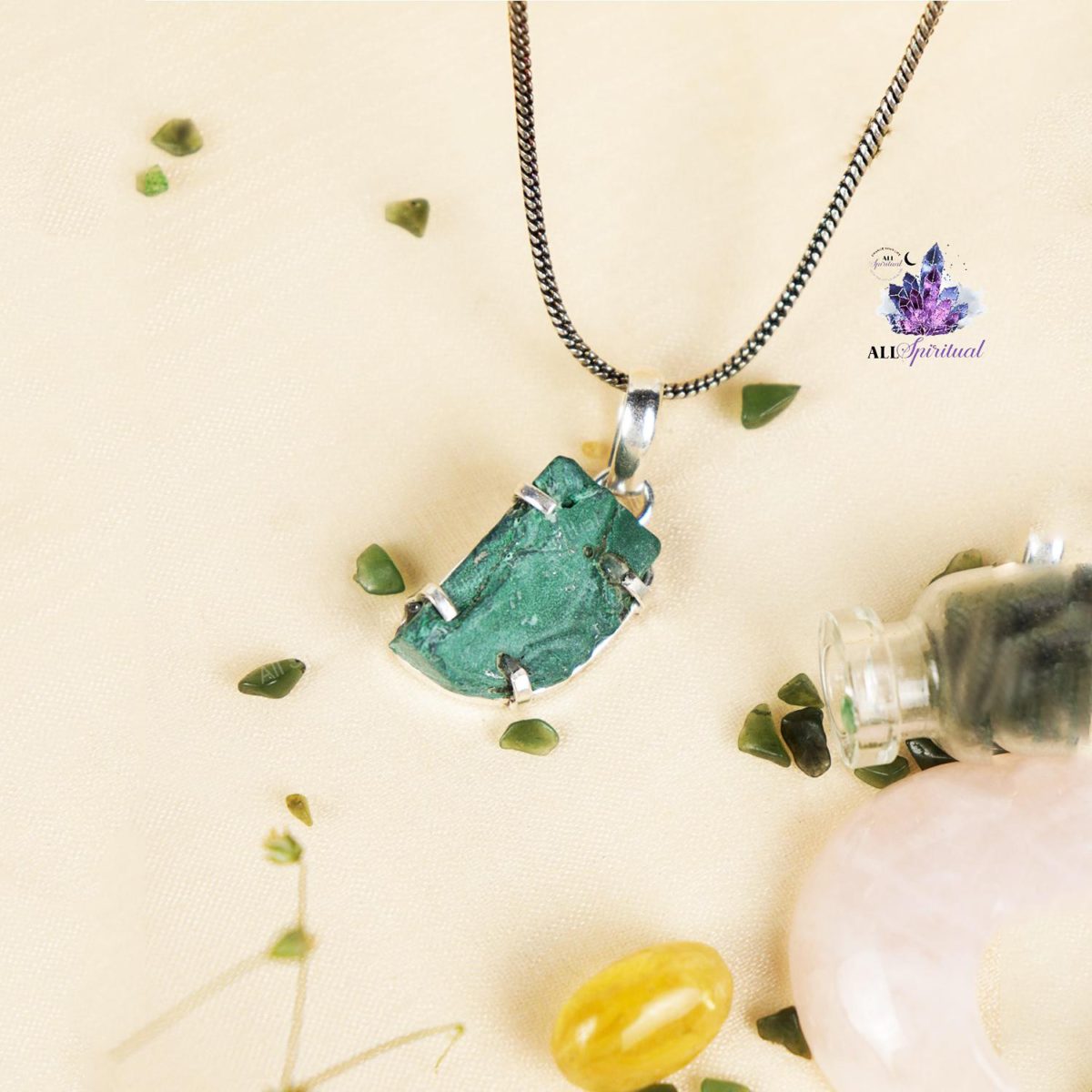 Malachite Silver Pendents (Bright Future)