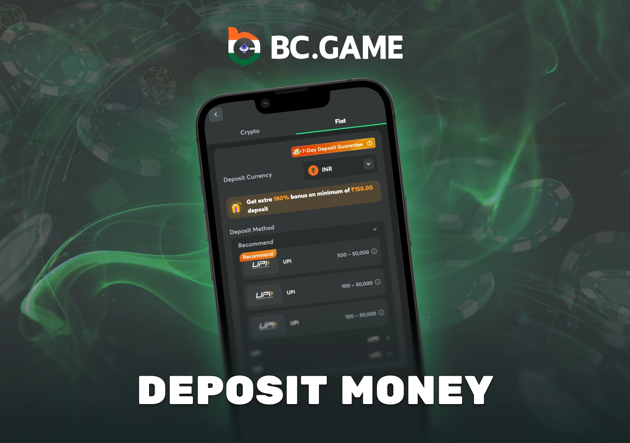 Step-by-step instructions on how to replenish your account on the platform